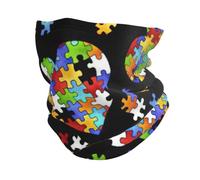 Pañuelo calentador de cuello con diseño de corazón para concienciación sobre el autismo, para deportes al aire libre, esquí, ciclismo, correr, protección para la cabeza