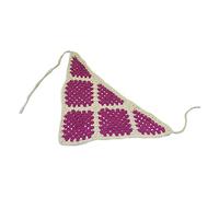Pañuelo colorido de ganchillo para el pelo, pañuelo de punto para envolver la cabeza, color a juego para turbante triangular para niñas