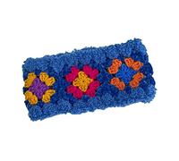 Pañuelo colorido de ganchillo para el pelo, pañuelo para atar la cabeza, turbante pastoral de flores para niñas