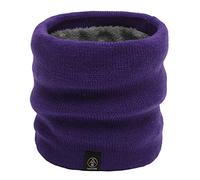 Pañuelo con botón a presión cálido para mujer, bufanda de esquí para tiempo frío, babero de punto, babero doble, pañuelo para el cuello para perros, morado, Talla única