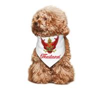 Pañuelo con Emblema de Tailandia para Cachorros, Perros y Gatos, Bufanda de Verano para Perros pequeños, medianos y Grandes, Transpirable, Suave y cómoda, Accesorios para Mascotas, 30 x 70 cm