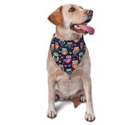 Pañuelo con estampado de búho para perros pequeños, medianos y grandes, ajustable, lindo gato, perro, pañuelo triangular, bufanda, accesorios para pañuelo