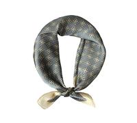 Pañuelo cuadrado pequeño 100% de seda de morera real de satén bufandas para la cabeza del pelo de la bufanda de la cara de 53,3 x 53,3 cm, C-gris, 53,34 x 53,34 cm