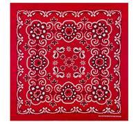 Pañuelo de algodón colorido multiusos para la cabeza, bufanda de gran tamaño para adolescentes, niños y niñas, bufanda cuadrada con estampado floral para hombres, Rojo tipo A, Talla única
