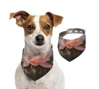 Pañuelo de algodón de doble cara para cumpleaños de perro, lavable, el encanto de loto, baberos para perros pequeños, medianos y grandes, unisex, perros, gatos, mascotas, pequeño