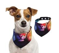 Pañuelo de algodón de doble cara para cumpleaños de perro, lavable, el tigre colorido en el sueño, baberos para perros pequeños, medianos y grandes, unisex, perros, gatos, mascotas, mediano