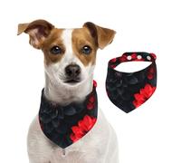 Pañuelo de algodón de doble cara para cumpleaños de perro, lavable, elegante y magnífica rosa oscura, baberos para perros pequeños, medianos y grandes, unisex, perros, gatos, mascotas pequeñas