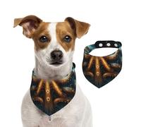 Pañuelo de algodón de doble cara para cumpleaños de perro, lavable, misterioso pulpo mágico, baberos para perros pequeños, medianos y grandes, unisex, para perros, gatos, mascotas, mediano