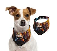 Pañuelo de algodón de doble cara para cumpleaños de perro, lavable, un majestuoso rinoceronte, baberos para perros pequeños, medianos y grandes, unisex, perros, gatos, mascotas, pequeño