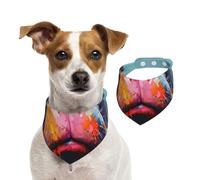 Pañuelo de algodón de doble cara para cumpleaños de perro, lavable, un rinoceronte centrado en soñar despierto, baberos para perros pequeños, medianos y grandes, unisex, perros, gatos, mascotas