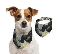 Pañuelo de algodón de doble cara para cumpleaños de perro o niña, lavable, chimpancés que juega, baberos para perros pequeños, medianos y grandes, unisex, para perros, gatos, mascotas pequeñas
