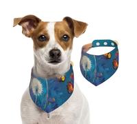 Pañuelo de algodón de doble cara para cumpleaños de perro o niña, lavable, diseño de mariposa y diente de león, baberos para perros pequeños, medianos y grandes, unisex, para perros, gatos, mascotas