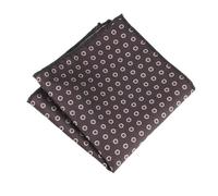 Pañuelo de bolsillo 2 pañuelos de bolsillo 24 cm, elegantes, poliéster, con estampado floral, color blanco y marrón, for caballero, for bodas, fiestas ocasiones especiales(Color7)