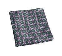 Pañuelo de bolsillo 2 pañuelos de bolsillo cuadrados moda for hombre, suaves, color marrón y verde, con lunares flores, for bodas negocios(Color19)