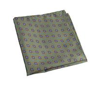 Pañuelo de bolsillo 2 pañuelos de bolsillo cuadrados moda for hombre, suaves, color marrón y verde, con lunares flores, for bodas negocios(Color22)