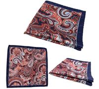 Pañuelo de bolsillo 2 pañuelos de bolsillo for traje hombre, 23 x cm, estilo retro, estampados, cuadrados pequeños(Color4)