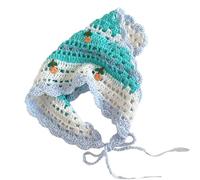 Pañuelo de ganchillo para mujer, bandanas para el pelo decorativas étnicas, bufanda para el pelo con flores