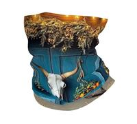 Pañuelo de madera azul impreso con puerta de granero, diadema, toalla para hombres y mujeres, máscara deportiva multifuncional