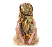 Pañuelo de satén para el cabello Bufanda cuadrada de satén con estampado chal seda for mujer, bandas for el pelo Retro, pañuelo for la cabeza, diadema, Bandana Para decoración(XTD06JSC101-06)