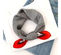 Pañuelo de seda FBFGPure para mujer, banda para el cabello con cuello, fular cuadrado, diadema pequeña, pañuelo estampado, pañuelo, pañuelo 53 * 53cm seechart20