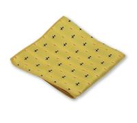 Pañuelo de traje, bolsa de chaqueta para hombre hecha a mano de tela amarilla Scottish terrier, amarillo, Talla única