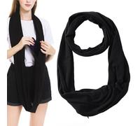 Pañuelo de viaje genérico - Accesorios de viaje para bufanda de bolsillo con cremallera, accesorio ligero unisex para aviones al aire libre para todas las estaciones almacenamiento llaves pasaporte