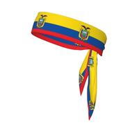 Pañuelo deportivo de doble cara con la bandera de HJFCZH de Ecuador, estampado suave y transpirable, adecuado para yoga, correr y fitness