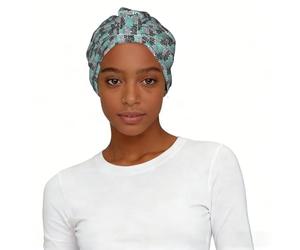 Pañuelo elástico universal con estampado de flores de dalia, ligero, transpirable, para mujer