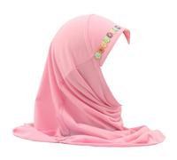 Pañuelo floral de uso rápido para niñas, suave y elástico, ideal para la escuela, tiempo de juego y ocasiones especiales (colores surtidos), rosa, Rosada