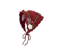 Pañuelo LaceHead, Bufanda Triangular Tejida con Correa for Mujer, Diadema de Ganchillo, Sombrero Encaje Multicolor(Color-10)
