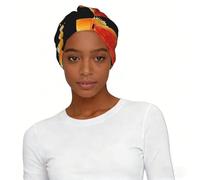 Pañuelo moderno con estampado de peces reales para mujer, turbante elástico suave, talla única, cómodo