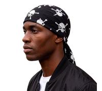 Pañuelo multifuncional de algodón con diseño de calavera, para ciclismo, senderismo y baile hiphop, a la moda, con estampado de calavera, para hombres y mujeres, gorra pirata para ciclismo, g, Talla