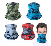 Pañuelo multifuncional hombre mujer 4 unidades, bufanda tubular transpirable, protección UV, tela elástica ligera para ciclismo y deporte al aire libre, 42x24 cm, color surtido