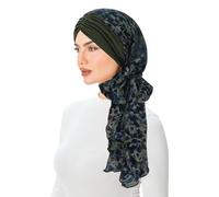 Pañuelo musulmán para mujer, gasa de alta calidad, moderno, hijab islámico, calidad turca, bufanda de bambú para la cabeza para mujeres con pérdida de cabello, pacientes con cáncer, tocado turbante, O