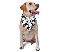 Pañuelo nórdico vikingo Vegvisir para perro, cachorro, gato, pañuelo, lavable, accesorios ajustables para niñas pequeñas, medianas y grandes, cachorros, mascotas