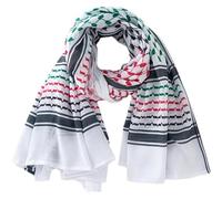 Pañuelo Palestino, 53x53 Pulgadas Kufiya Palestina, Bufanda Palestina Árabes Transpirables, Mantón Hijab de Gasa de Estilo Árabe de Oriente Medio, para Hombres, Mujeres & Musulmán