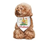 Pañuelo para Cachorros con el Escudo de Armas de Escocia, para Perros y Gatos, de Verano, para Perros pequeños, medianos y Grandes, Transpirable, Suave y cómodo, Accesorios para Mascotas, 30 x 70 cm