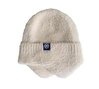 Pañuelo para el cuello para niño liso teñido colorido sombrero letra encanto personalizado gorro de punto para mujer gorro de piel, beige, Talla única