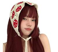 Pañuelo para el pelo, pañuelo de ganchillo, turbante, lindas diademas de hongos, accesorios para el cabello para mujeres y niñas, bandana de ganchillo para el pelo, pañuelo para la cabeza, diademas