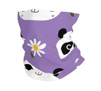 Pañuelo para la cabeza con diseño de oso panda con diseño de crisantemo, toalla para hombres y mujeres, máscara deportiva multifuncional