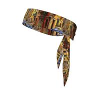 Pañuelo para la cabeza con estampado callejero italiano para hombres y mujeres, diadema deportiva que absorbe la humedad, correr, fútbol y pista y campo