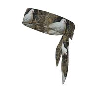 Pañuelo para la cabeza con estampado de hierba y paloma para hombres y mujeres, diadema deportiva que absorbe la humedad, correr, fútbol y pista y campo