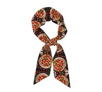 Pañuelo para la cabeza de pizza y comida para mujer, accesorios ligeros, a la moda, cuello envolvente, seda, pañuelo para dormir
