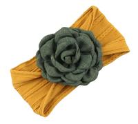 Pañuelo para la cabeza para bebé recién nacido, con flores, hecho a mano, elástico, accesorios para el pelo
