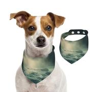 Pañuelo para mascotas, diseño de cascadas y niebla en un mundo de fantasía, pañuelo para perro, para primavera y verano, de algodón suave, accesorios ajustables para niñas pequeñas, medianas y grandes