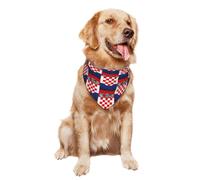 Pañuelo para Perro Bandera Croata Triangulares para Mascotas Personalizada Lavable Toalla De Saliva para Perro, para Mascotas para Perros Pequeños Y Grandes, Gatos, 70x30cm