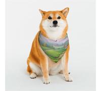 Pañuelo para perro, bufanda ajustable para perros con paisaje de primavera, bandanas para mascotas, bufanda triangular para mascotas, pañuelo suave y transpirable para gatos pequeños, medianos y