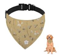Pañuelo para perro con diseño de abejas marrones con correa ajustable, anillo en D, baberos triangulares para gatos, ropa y accesorios para perros, cachorros, gatos, decoración lavable a máquina