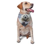 Pañuelo para perro, con estampado completo de retrato de un oso polar, bandana transpirable ajustable para perros pequeños, medianos y grandes, accesorio de disfraz del Día de la Independencia
