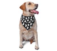 Pañuelo para Perro con Estampado de Fantasma Blanco, Ajustable, Triangular, para Gatos y Perros